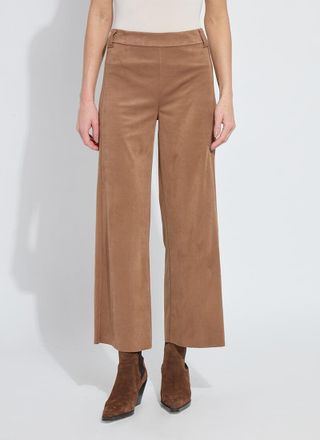Lyss&eacute; Vionette Vegan Suede Wide Leg Trouser (28 Inseam)