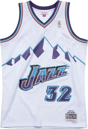 Mitchell & Ness T-shirt Utah Jazz Road 1996-97 Karl Malone - Bianco