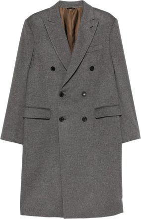Reveres 1949 Grijze double-breasted jas met peak revers - Heren - Mantel - Grijs - L - Jassen