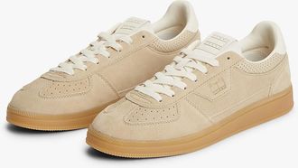 Tommy Hilfiger Mens Tommy Jeans Suede Skater Sneaker - Gentle Gold - US 10 / EU 43