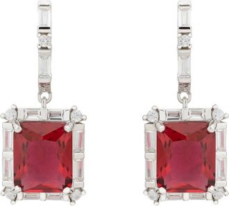 Latelita London Tudor Silver Earring Ruby