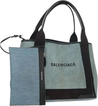 Balenciaga Pre-owned Plastic Tote Bag - Dames - Vintage Shopper - Blauw - ONE Size - Vintage