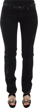 Ermanno Scervino Zwarte Skinny Jeans Distressed Design - Dames - Slim Fit Jeans - Zwart - XS - Katoen - Jeans