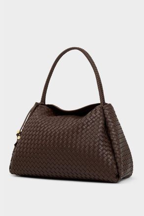 Katie Loxton Nova Hand Woven Large Shoulder Bag in Chocolate at Nordstrom