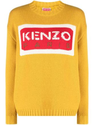 Kenzo Intarsia trui - Geel