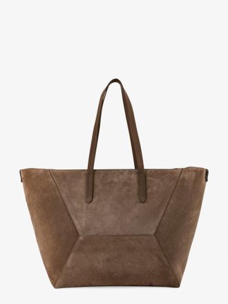 Brunello Cucinelli Borsa a spalla BC Duo in suede con logo inciso - BRUNELLO CUCINELLI - gender_Woman