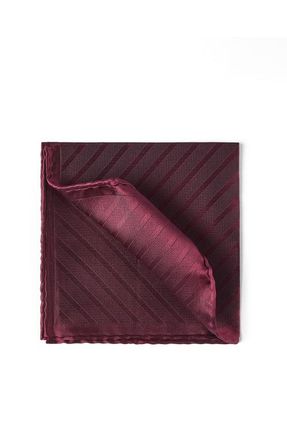 Brunello Cucinelli Silk pocket square in Purple-Red at Nordstrom