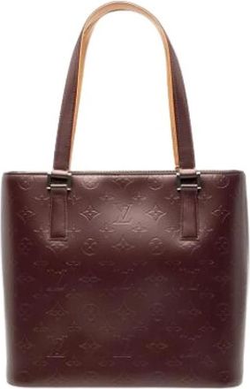Louis Vuitton Pre-owned Stockton Tote Bag - Dames - Vintage Shopper - Rood - ONE Size - Leer - Vintage