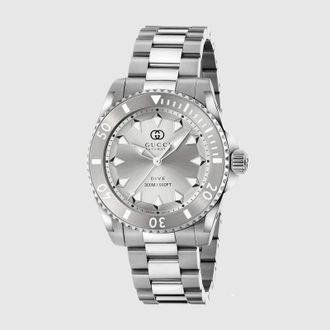 Gucci Dive Watch, 40mm, Grey, Steel