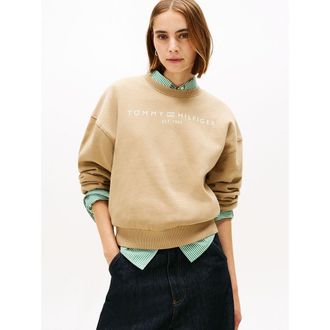 Tommy Hilfiger Sweater met ronde hals en lange mouwen, logo