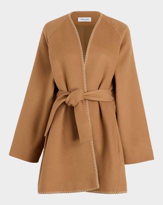 C&acirc;llas Milano Sonoma Belted Wrap Cardigan Coat