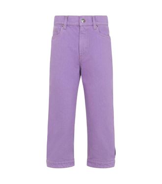 Versace Purple Straight High Rise Jean