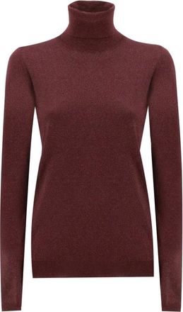 Brunello Cucinelli Truien & Vesten, Dames, Rood, M, Wol, Klassieke Turtleneck Sweater voor veelzijdige stijl
