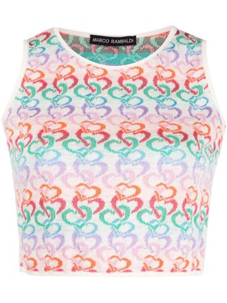 Tシャツ・カットソー MARCO RAMBALDI SS23 Ivory lace top (KN143GRL 00) Marco Rambaldi Ivory Lace Top