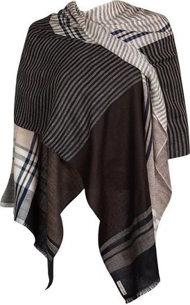 Pure Luxuries London Mono Cashmere & Merino Wool Shawl Wrap