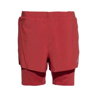 adidas Running Shorts, male, Red, Size: XL D4T Training 2in1 Shorts
