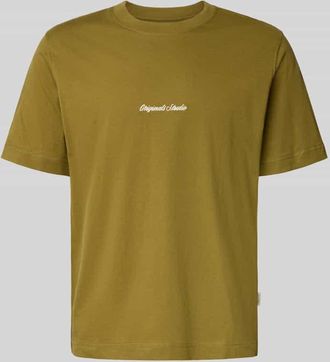 Jack & Jones Jack & Jones T-Shirt mit Rundhalsausschnitt in Oliv, Größe XXL
