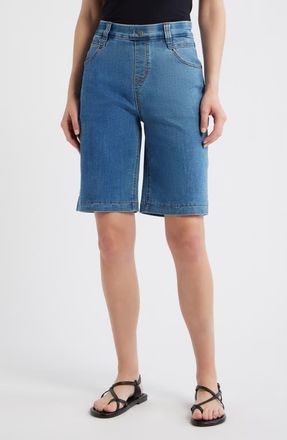 Hue Mid Rise Bermuda Shorts in Chambray at Nordstrom, Size X-Large