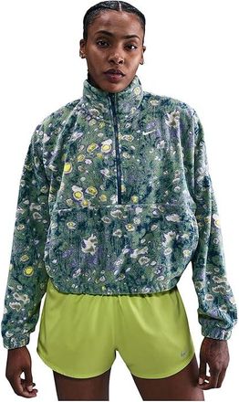 Nike One Thermo-FIT Half-Zip Top Polar Anthracite Womens Workout Blue Void/Space Purple/Fir/White : 2XL (US 20-22), Cotton/Polyester