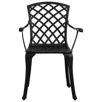 Berkfield Home Beautiful 3 Piece Bistro Set Cast Aluminium Black