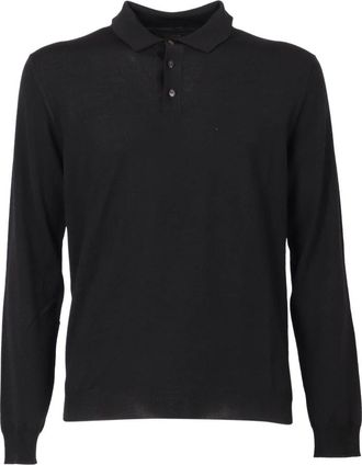 Slowear Polo ML - Heren - Polos - Zwart - 3XL - Wol - Tops