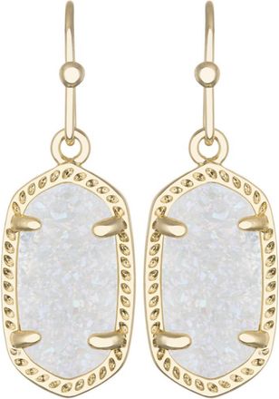 Kendra Scott Lee Gold Earrings - Iridescent Drusy