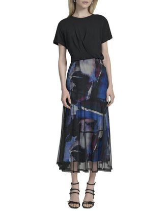 DKNY Crewneck Midi Dress