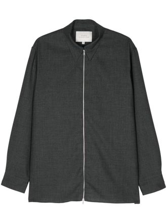 STUDIO NICHOLSON zip long-sleeve shirt - Grey
