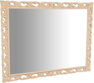 Biscottini International Biscottini - Espejo de pared de colgar de madera en acabado aspero hecho en italia