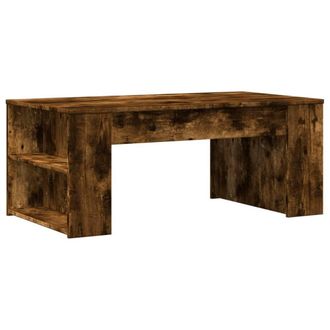 Berkfield Home Coffee Table Smoked Oak 102x55x42 cm Engineered Wood in Brown | Size: 102 x 55 x 42 cm