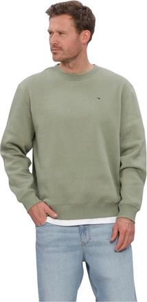 Tommy Jeans Heren, Sweatshirts & Hoodies, Groen, Maat: XL Katoen