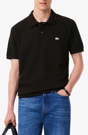 Lacoste Classic Fit Cotton Polo in Black at Nordstrom, Size 8