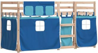 vidaXL Bunk Bed without Mattress Blue 80x200 cm Solid Wood Pine Vidaxl