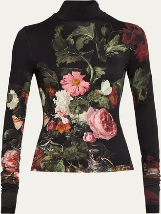 Alice & Olivia Be Still Delaina Turtleneck Top