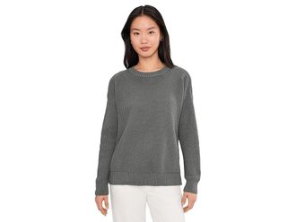 Pact Shoreline Pullover Sweater Womens Clothing Castor Green Heather : SM, Cotton