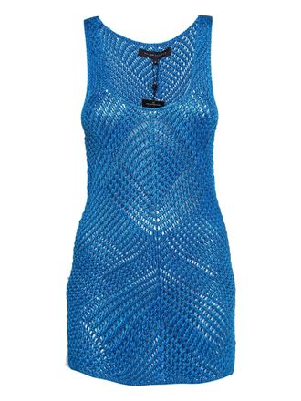 Ralph Lauren Pre-Owned crochet sleeveless top - women - Silk - M - Blue