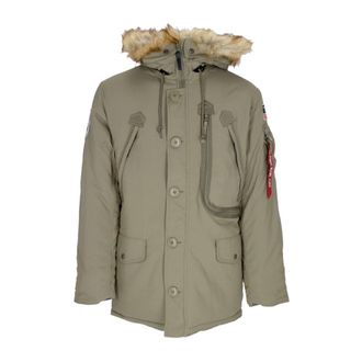 Alpha Industries Polarjas met ritssluiting - Heren - Winterjassen - Groen - XL - Polyester - Jassen