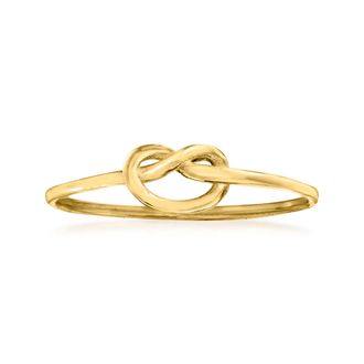 RS Pure by Ross-Simons Italian 14kt Yellow Gold Love Knot Ring