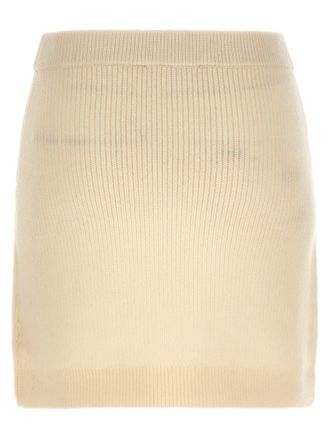Michael Michael Kors Ribbed Knit Skirt - Cream