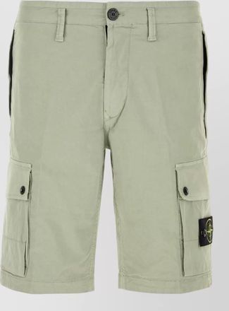 Stone Island stretch cotton bermuda shorts belt loops pockets