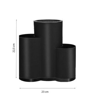 OEM Estante Para Utensilios De Cocina - Negro - Pl&aacute;stico - Soporte Para Cuchillos - Soporte Para Cucharas - Organizador De Cocina - Estante De Almacenamie
