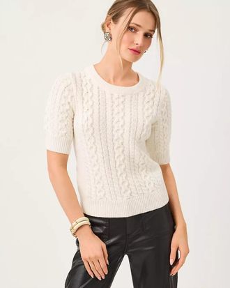 Lilly Pulitzer Womens Stephlynn Embellished Pearl Sweater in Black, Size Large, Straight Fit, Long Sleeves, High Crewneck