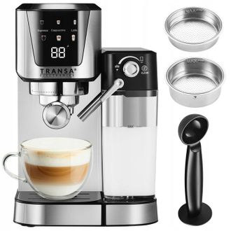 OEM Cafetera Espresso A Presi&oacute;n Con Espumador Automat Lcd Ulka, Bomba De 20 Bar