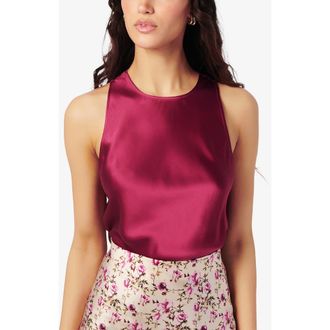 Cami NYC Floriana Racerback Silk Tank in Snapdragon at Nordstrom, Size Xx-Small