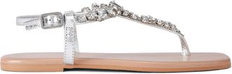 Carvela Womens Leather Alta Sandal Sandals - Silver - Size UK 6