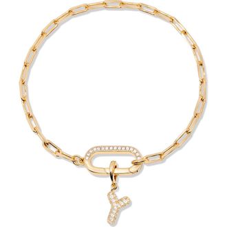 Brook & York Petra Initial Charm Bracelet in Gold Y at Nordstrom