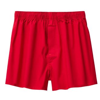 Generic Mens Briefs Mens Loose Fitting Underwear Pure Cotton Home Sleepwear Flat Angle Breathable Large Shorts Workout Underwear Men (Red, Xxl)