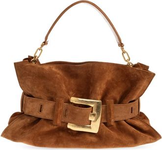 Balmain Anthem Medium Handbag - Dames - Handtassen - Bruin - ONE Size - Leer - Tassen