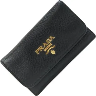 Prada Pre-owned Accessories, female, Black, Size: ONE SIZE Pre-owned Leather Key-holders