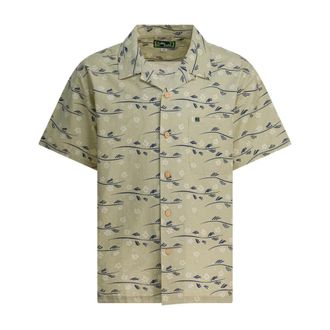 Montbell Take Loha Water Buttercup Shirt - Heren - Korte mouwen Overhemden - Veelkleurig - XL - Katoen - Overhemden